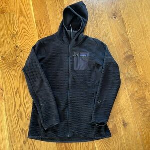 Patagonia women’s L R1 fleece zip hooded jacket